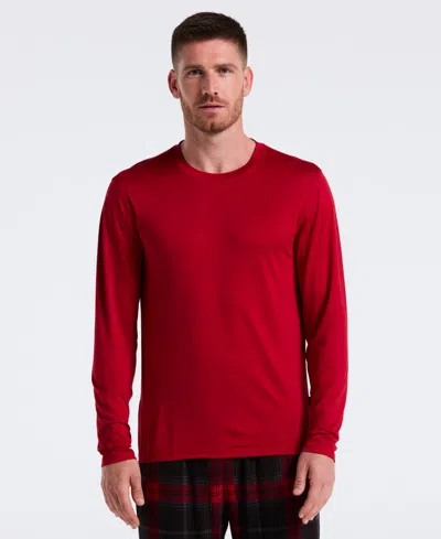Perry Ellis Portfolio Men's Deluxe Touch Knit Crewneck Shirt In Red