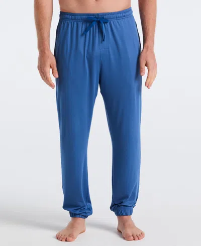 Perry Ellis Portfolio Men's Deluxe Touch Knit Jogger Pants In Blue