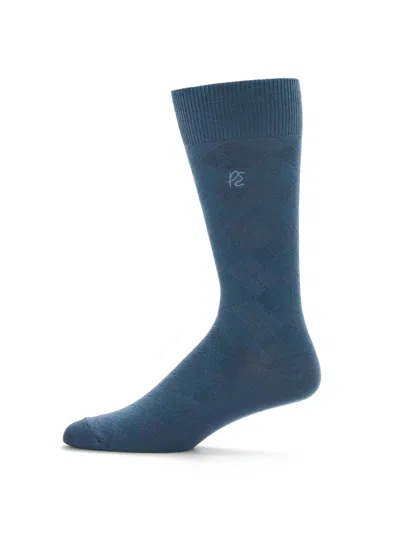 Perry Ellis Portfolio Men's Diamond Stitch Logo Socks
