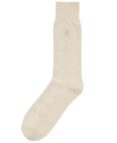 Perry Ellis Portfolio Men's Diamond Stitch Socks In Neutral