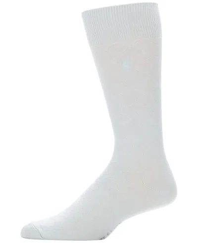 Perry Ellis Portfolio Men's Diamond Stitch Socks In White