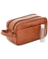 Perry Ellis Portfolio Men's Double Zip-top Shave Kit In Tan