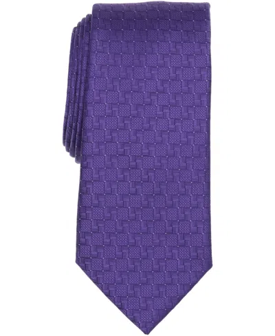 Perry Ellis Portfolio Men's Draughton Geo-pattern Classic Tie In Purple