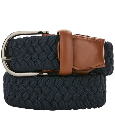 Perry Ellis Portfolio Men's Elevated Solid Dress Belt In Blue