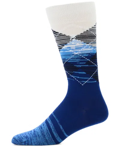 Perry Ellis Portfolio Men's Faded Argyle Crew Socks In 976