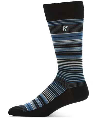 Perry Ellis Portfolio Men's Fashion Stripe Moisture-wicking Socks In Multi