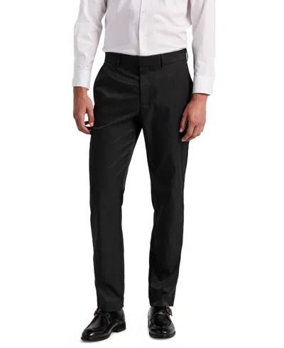 Perry Ellis Portfolio Men's Flat Front Modern-fit Dress Pants In Black