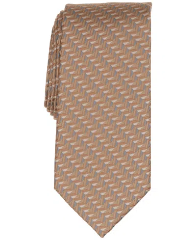 Perry Ellis Portfolio Men's Geometric Classic Tie In Brown
