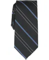 Perry Ellis Portfolio Men's Hadley Stripe Pattern Classic Tie In Black