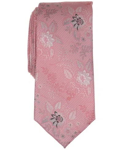 Perry Ellis Portfolio Men's Hamery Floral Tie In Pink