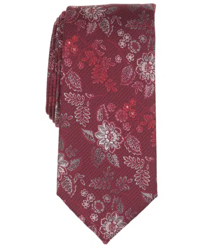 Perry Ellis Portfolio Men's Hamery Floral Tie In Red