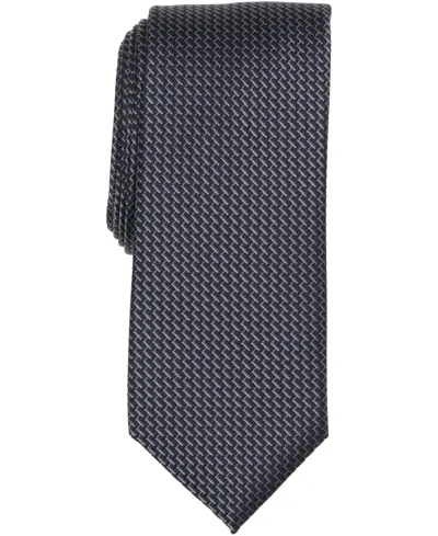 Perry Ellis Portfolio Men's Hayer Mini Pattern Classic Fit Tie In Black