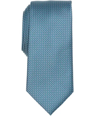 Perry Ellis Portfolio Men's Hayer Mini Pattern Classic Fit Tie In Blue