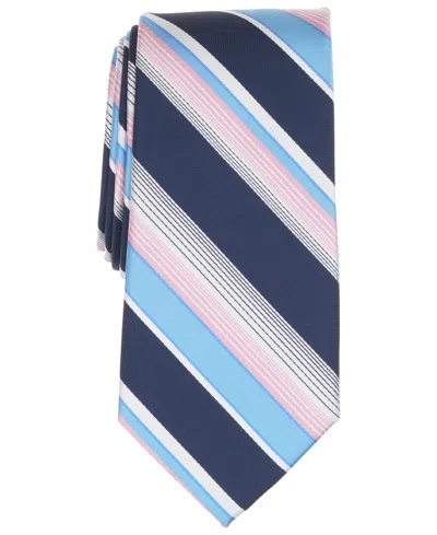 Perry Ellis Portfolio Men's Hubbard Striped Tie In Blue
