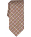 Perry Ellis Portfolio Men's Kitter Neat Pattern Classic Tie In Brown