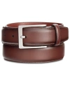 Perry Ellis Portfolio Men's Leather Dress Belt In Brown