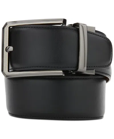 Perry Ellis Portfolio Men's Love Triangle Reversible Belt In Blk20