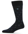 Perry Ellis Portfolio Men's Medallion Socks In Blue