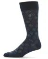 Perry Ellis Portfolio Men's Medallion Socks In Blue