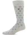Perry Ellis Portfolio Men's Medallion Socks In Gray
