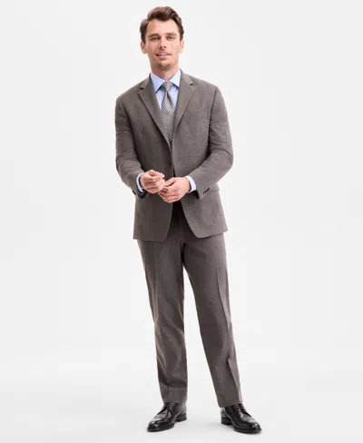 Perry Ellis Portfolio Men's Modern-fit Nested Suit In Brown