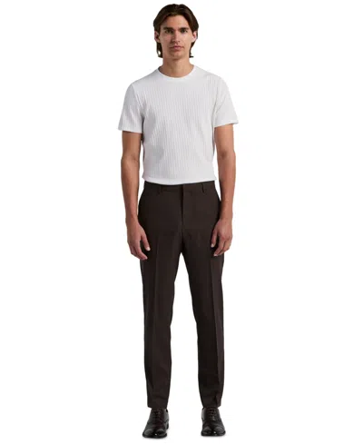 Perry Ellis Portfolio Men's Modern Fit Sharkskin Dress Pants In Animal Print