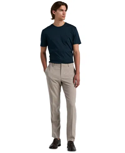 Perry Ellis Portfolio Men's Modern Fit Sharkskin Dress Pants In Blue