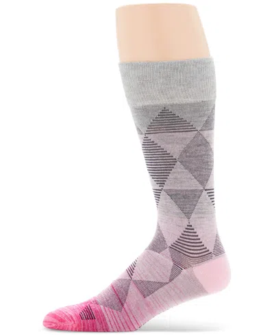 Perry Ellis Portfolio Men's Ombre Diagonal Herringbone Dress Socks In Pink