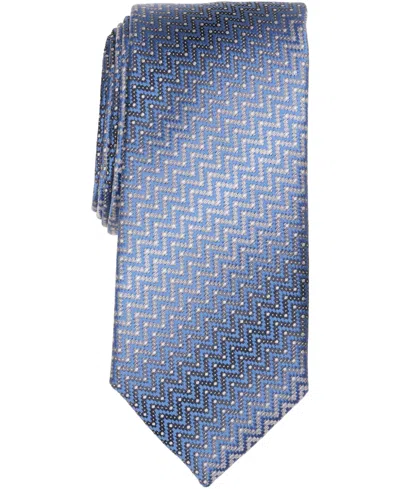 Perry Ellis Portfolio Men's Paynter Geo-pattern Classic Tie In Blue