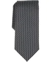 Perry Ellis Portfolio Men's Raser Mini Neat Pattern Classic Tie In Black