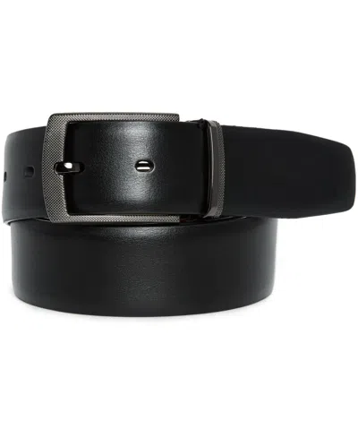Perry Ellis Portfolio Men's Reversible Dress Belt In Black,luggage