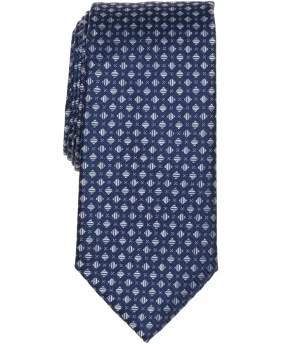 Perry Ellis Portfolio Men's Rosser Geo Pattern Classic Fit Tie In Blue