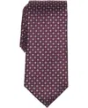 Perry Ellis Portfolio Men's Rosser Geo Pattern Classic Fit Tie In Purple