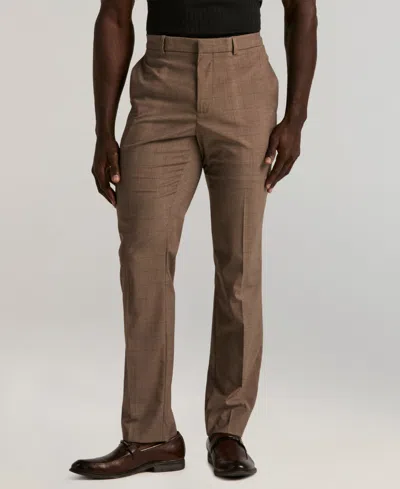 Perry Ellis Portfolio Men's Slim-fit Dress Pants In Brown