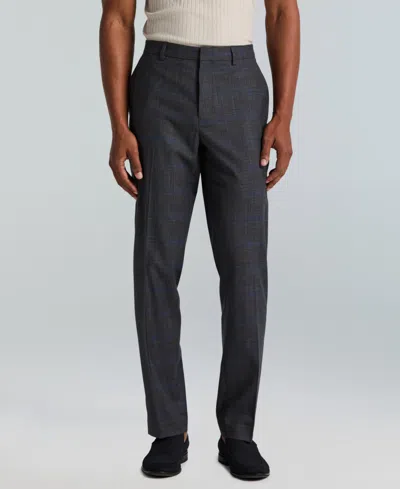 Perry Ellis Portfolio Men's Slim-fit Flat Front Dress Pants In Black