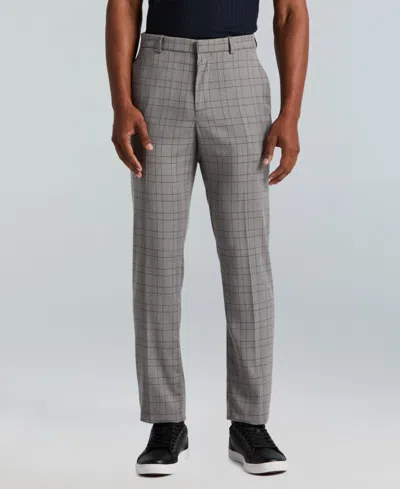 Perry Ellis Portfolio Men's Slim-fit Gripper Waist Dress Pants In Multi