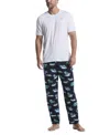 Perry Ellis Portfolio Men's Soft Touch Beach Course Golf Pajama Set In Green