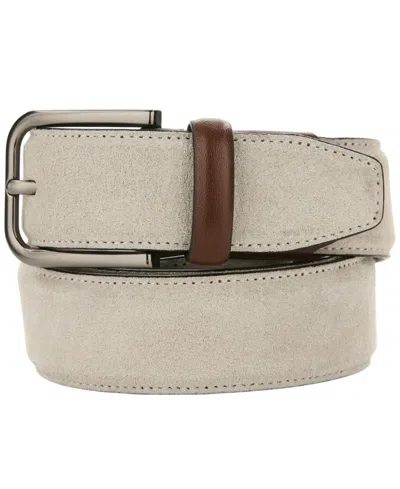 Perry Ellis Portfolio Men's Summer Suede Leather Belt In Neutral