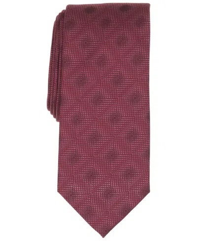 Perry Ellis Portfolio Men's Wolcott Jacquard Classic Tie In Burgundy