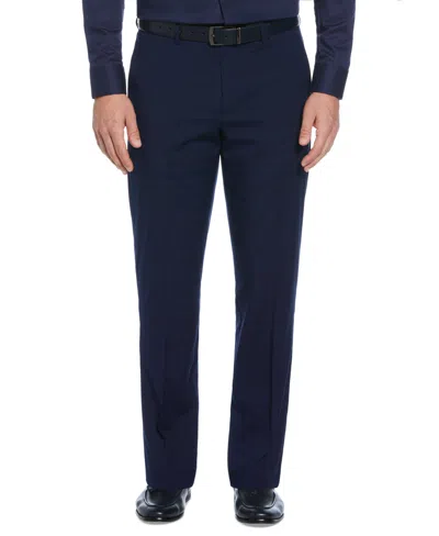 Perry Ellis Portfolio Mens Modern-fit Pattern Dress Pant In Blue Tonal Plaid