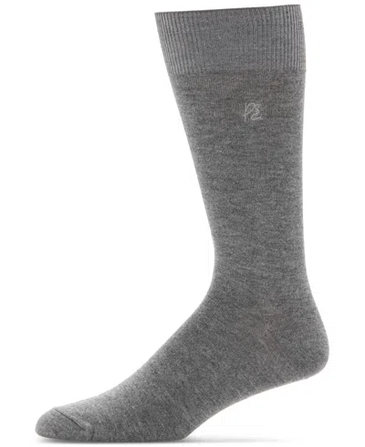 Perry Ellis Portfolio Perry Ellis Men's Socks, Rayon Dress Sock Single Pack In Charcoal