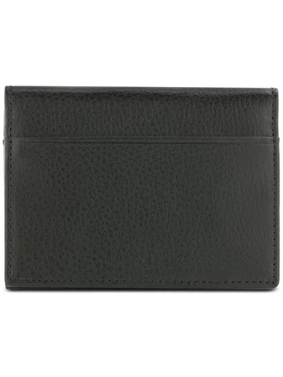 Perry Ellis Portfolio Uptown Mens Pebbled Lether Card Case In Black