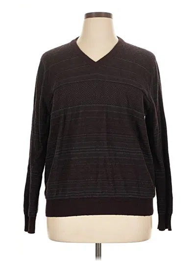 Pre-owned Perry Ellis Pullover Sweater In Brown