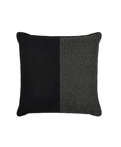 Perry Ellis Shally Decorative Pillow, 18" X 18" In Black