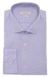 Perry Ellis Slim Fit Double Edge Texture Dress Shirt In Dark Purple