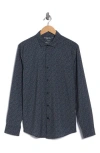 Perry Ellis Slim Fit Micro Floral Motion Dress Shirt In Multi