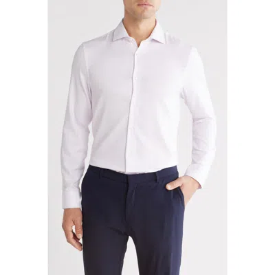 Perry Ellis Slim Fit Textured Windowpane Check Shirt In Powder Pin