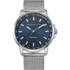 Perry Ellis Solar Powered 3-hand Quartz Mesh Strap Watch, 41mm In Silver