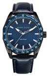 Perry Ellis Solar Powered 3-hand Quartz Strap Watch, 41mm In Gunmetal/navy