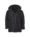 Perry Ellis Solid Ripstop Puffer Jacket In Black